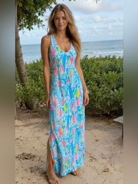 Lily Pulitzer Treena Maxi dress in You Gotta Regatta